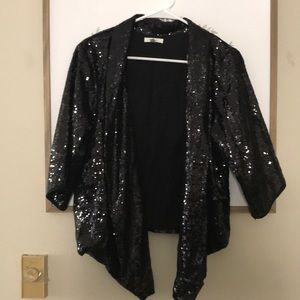 Maurices black sequin blazer